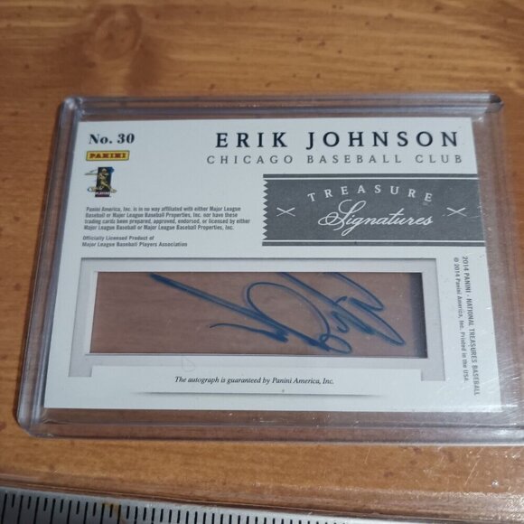 Erik Johnson 2014 Panini National Treasures Autograph Card #2/25 - Picture 2 of 2